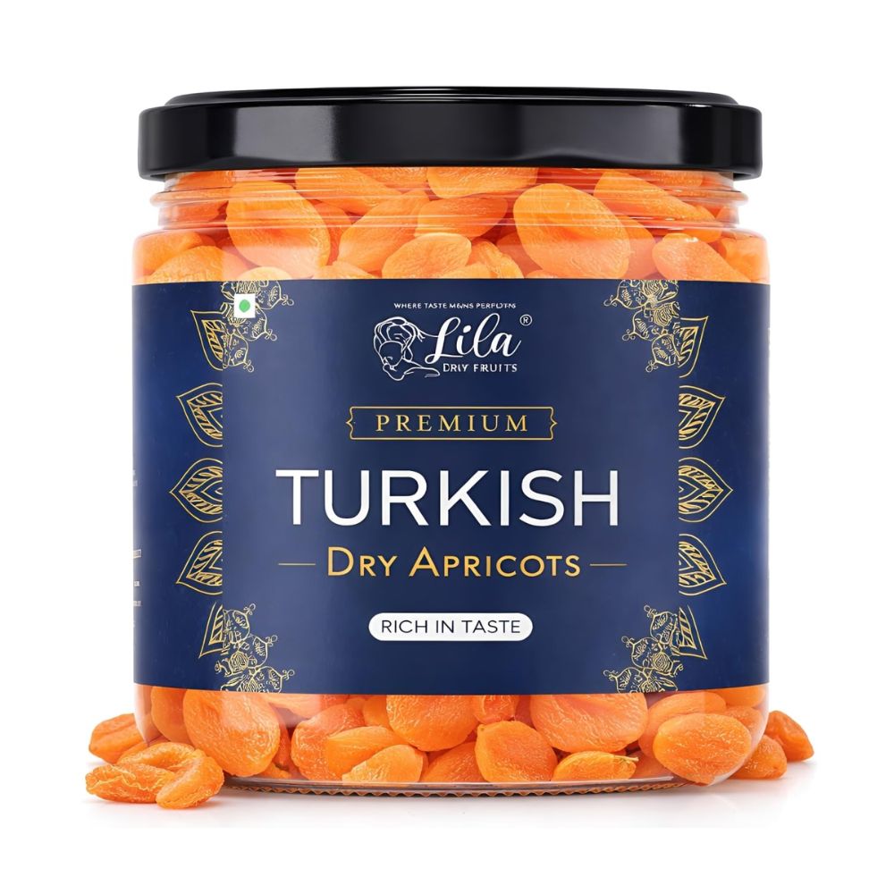 LILA DRY FRUITS Turkish Apricots Naturally Dried Apricot Khubani Soft & Delicious Khurmani | Ideal for Cooking, Baking and Snacking | Premium Exotic Dry Fruit Perfect for Giftings