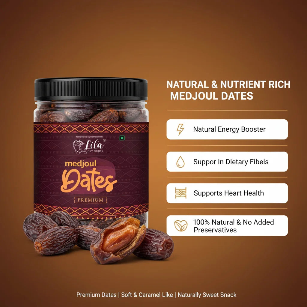 Premium Medjoul Dates 275g Soft Sweet Khajoor Natural Snack