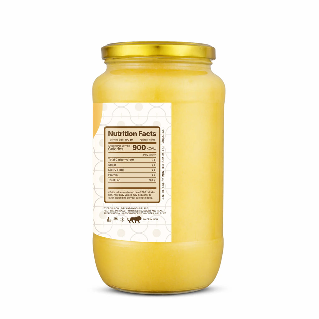A2 Bilona Cow Ghee 500 ML and 1 Ltr Traditional Hand Churned Desi Ghee