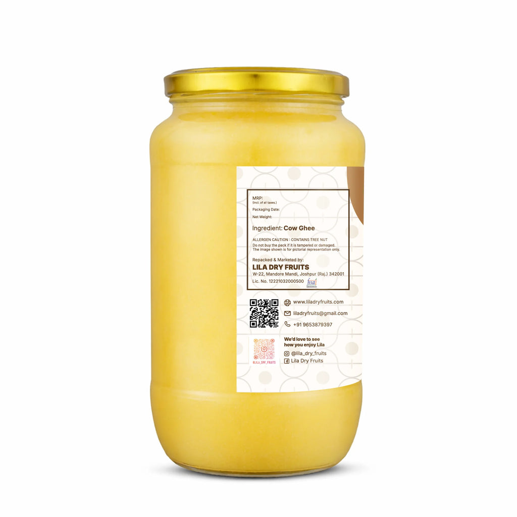 A2 Bilona Cow Ghee 500 ML and 1 Ltr Traditional Hand Churned Desi Ghee