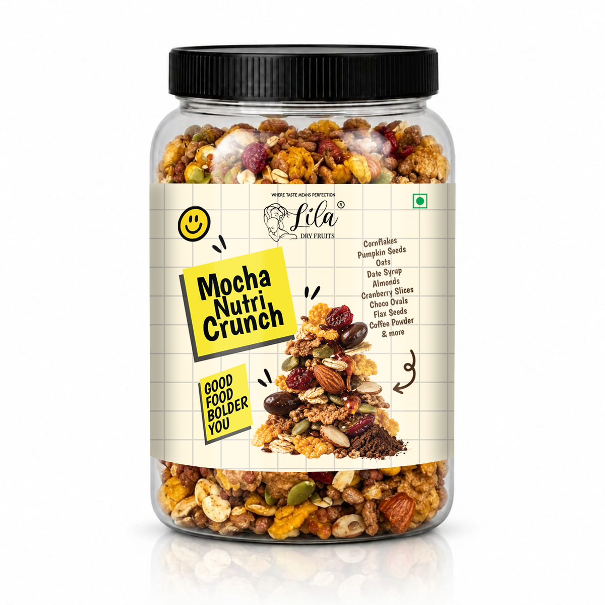 Mocha Protein Muesli 800 gms Breakfast Mix Evening Snacks