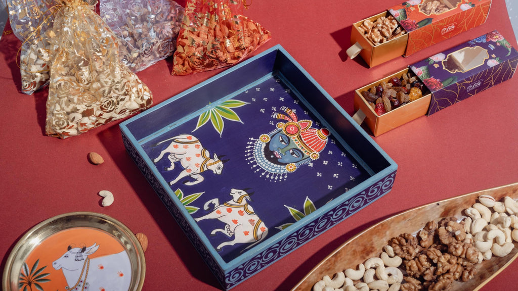 Diwali Gift Hamper for Family and Friends with Cashews, Almonds, Raisins, Pista