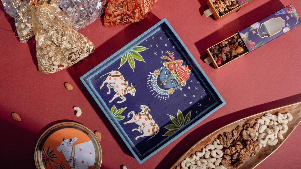 Diwali Gift Hamper for Family and Friends with Cashews, Almonds, Raisins, Pista