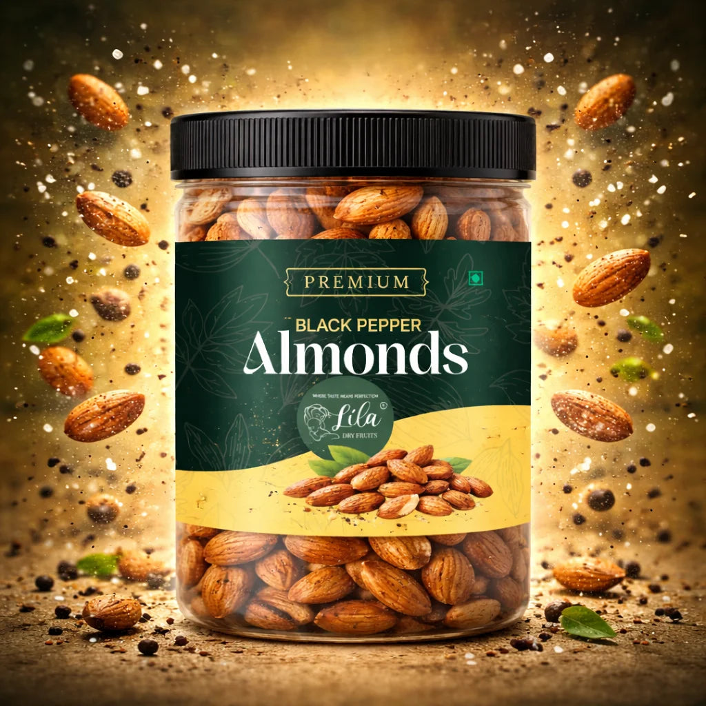 Black Pepper Flavoured Almonds 250g Crunchy Roasted Snack