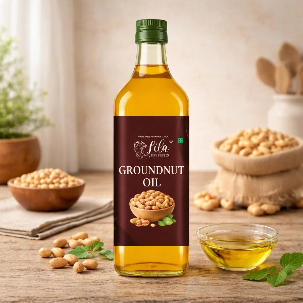 Cold Pressed Groundnut Oil 500 ML for Cooking & Frying Use
