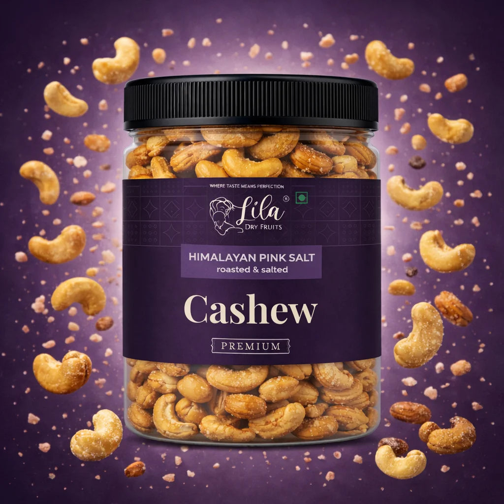 Roasted Cashews Pink Salt Crunchy Premium Snack 250g