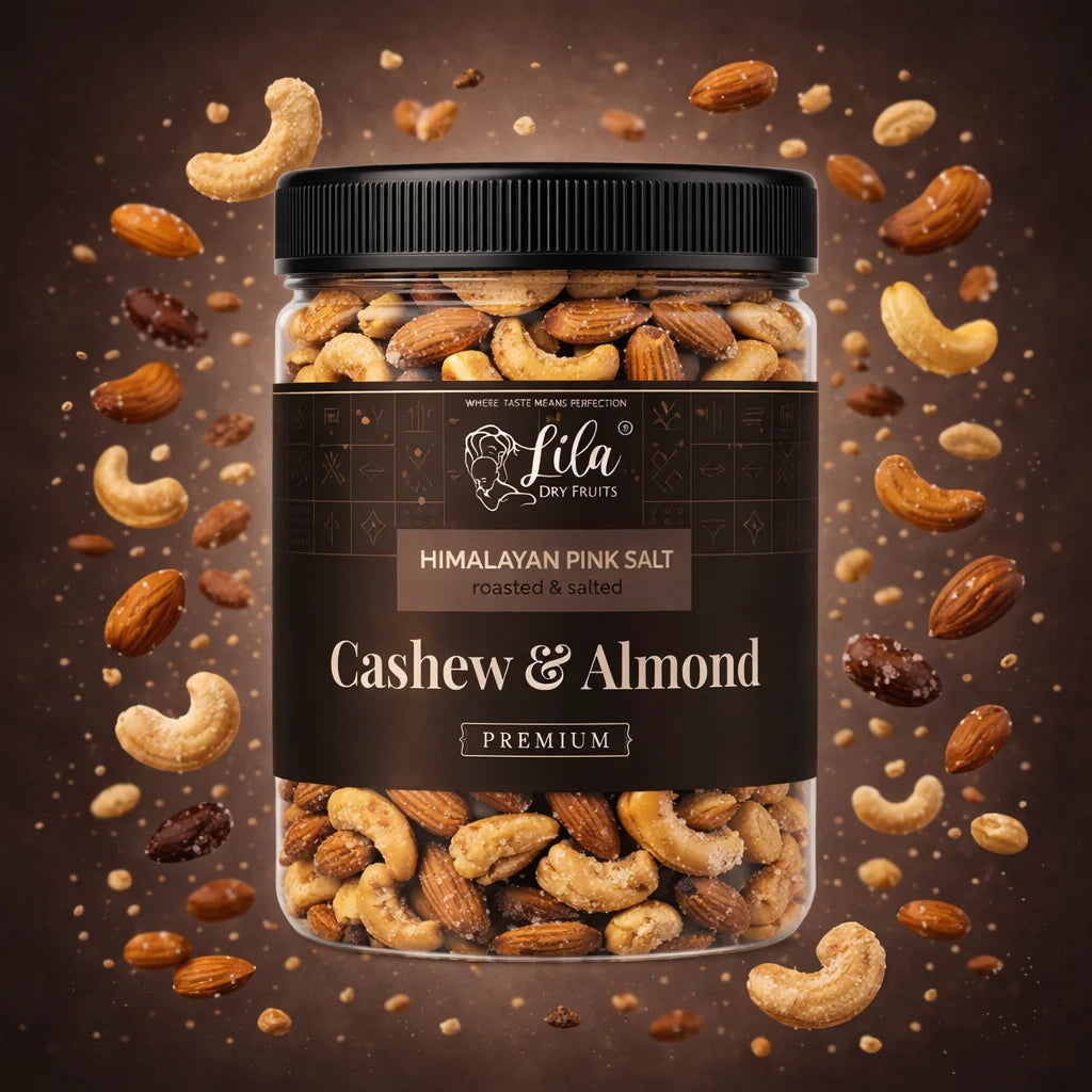 Roasted Kaju Badam Mix 250g Salted Cashew Almond Snack