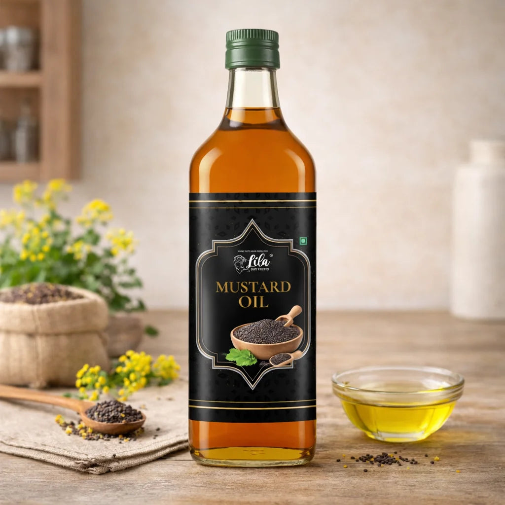 Kachi Ghani Mustard Oil 500 ML Cold Pressed Cooking Oil
