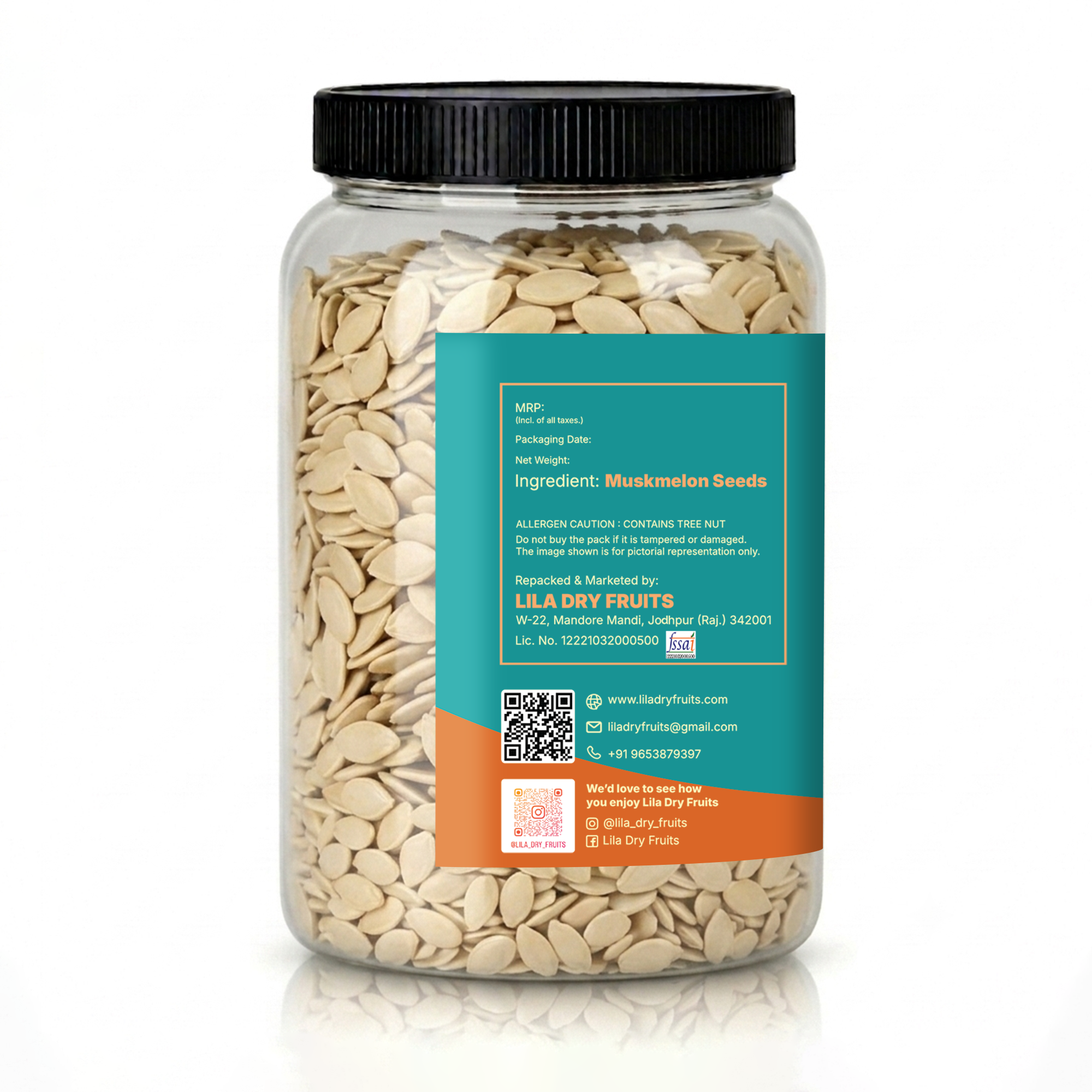 LILA DRY FRUITS Muskmelon Seeds (Magaz) | Nutritious & Crunchy | Fresh & Natural