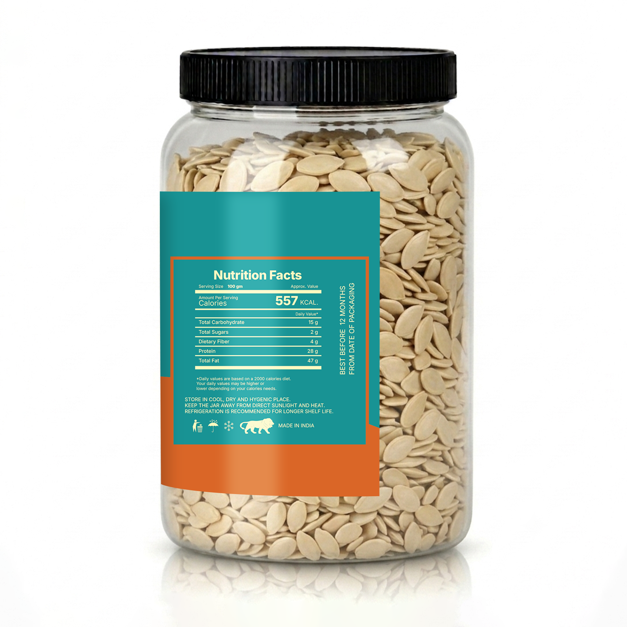 LILA DRY FRUITS Muskmelon Seeds (Magaz) | Nutritious & Crunchy | Fresh & Natural
