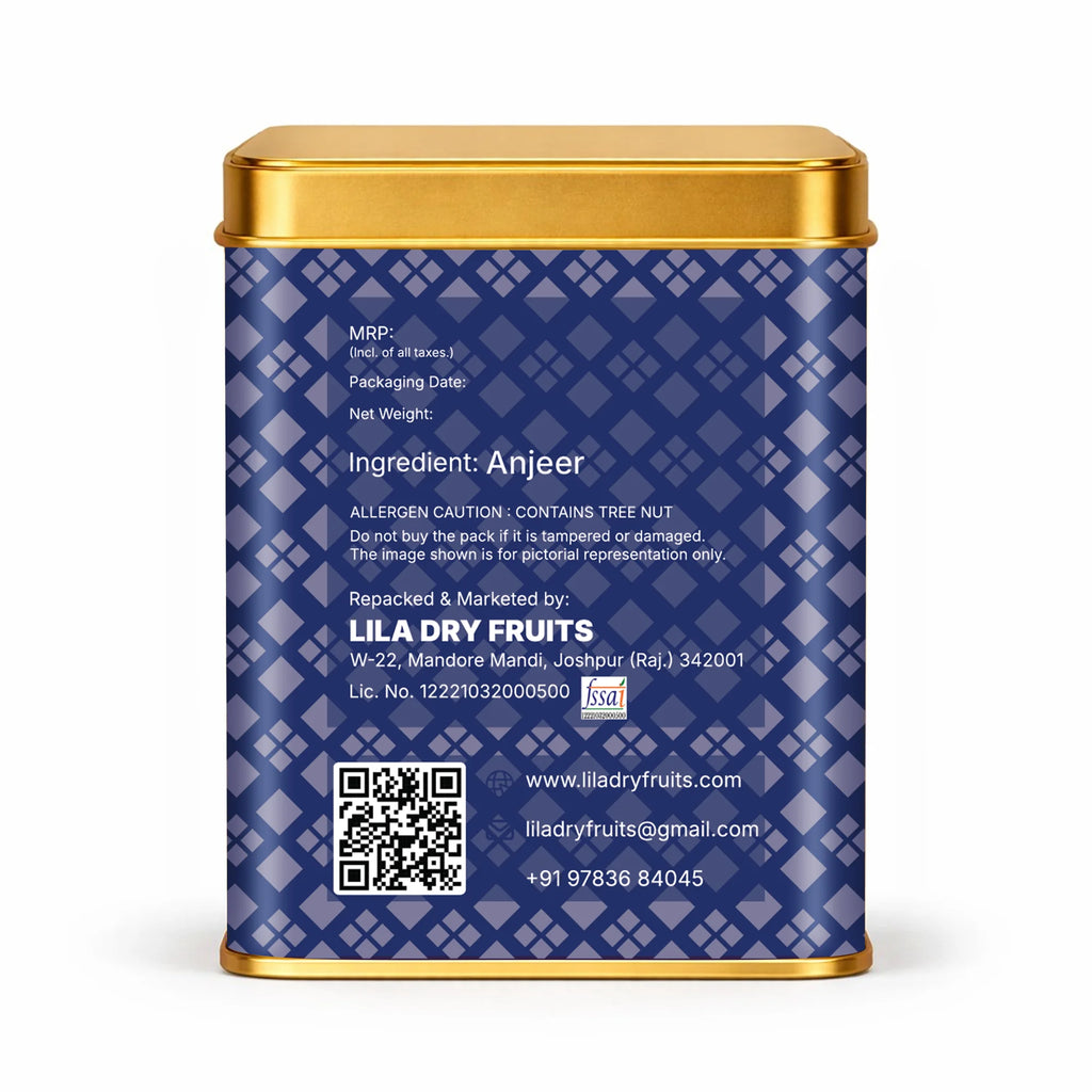 Natural Dried Anjeer 250g Premium Dry Figs for Healthy Snacking