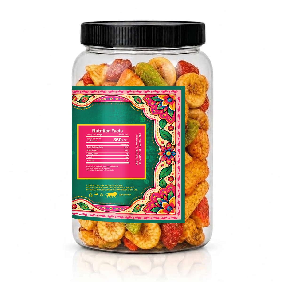 Dried Fruit Chat 800 grams Peri Peri Sweet Chilli Snacks
