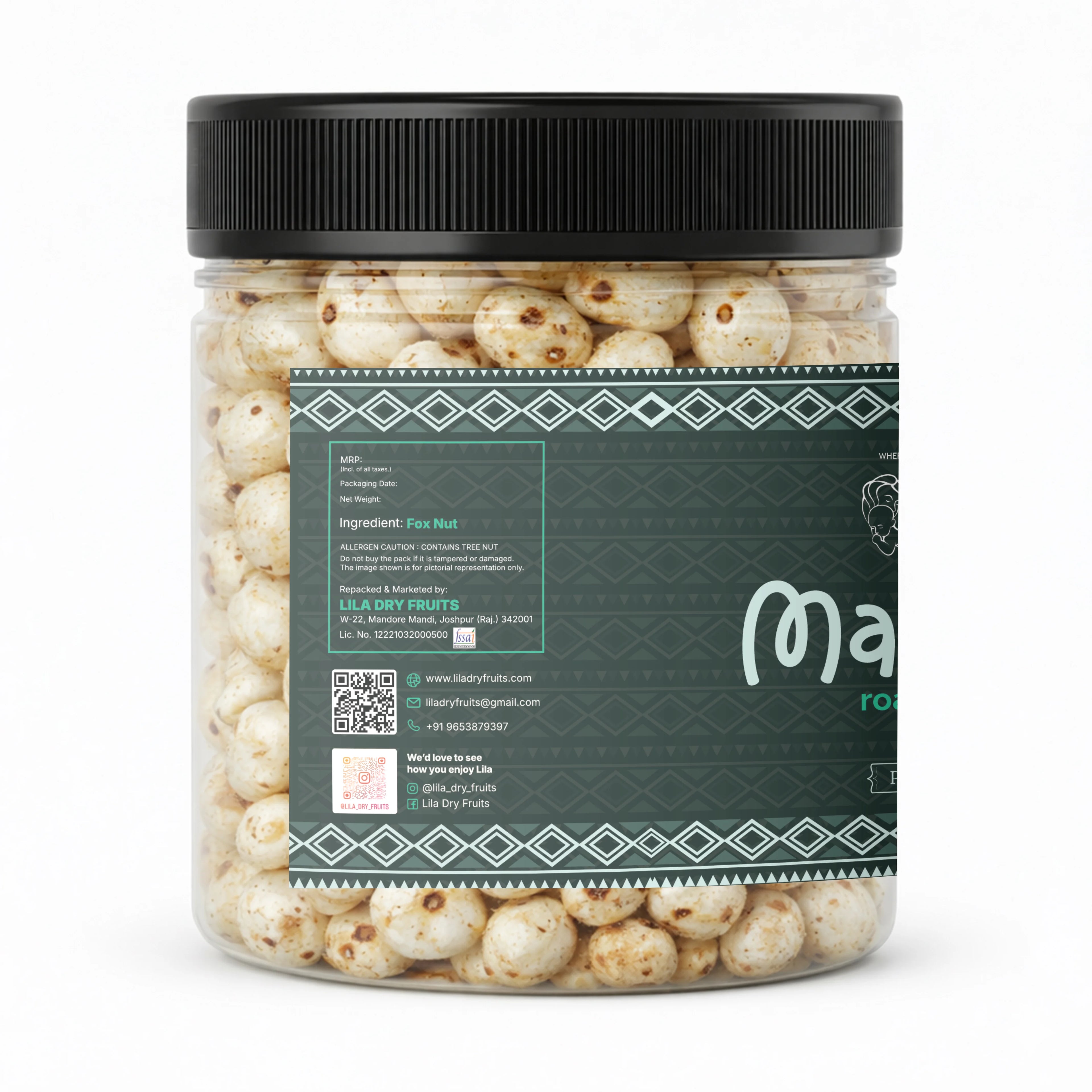 Roasted Makhana 75g Himalayan Salt & Black Pepper Snack