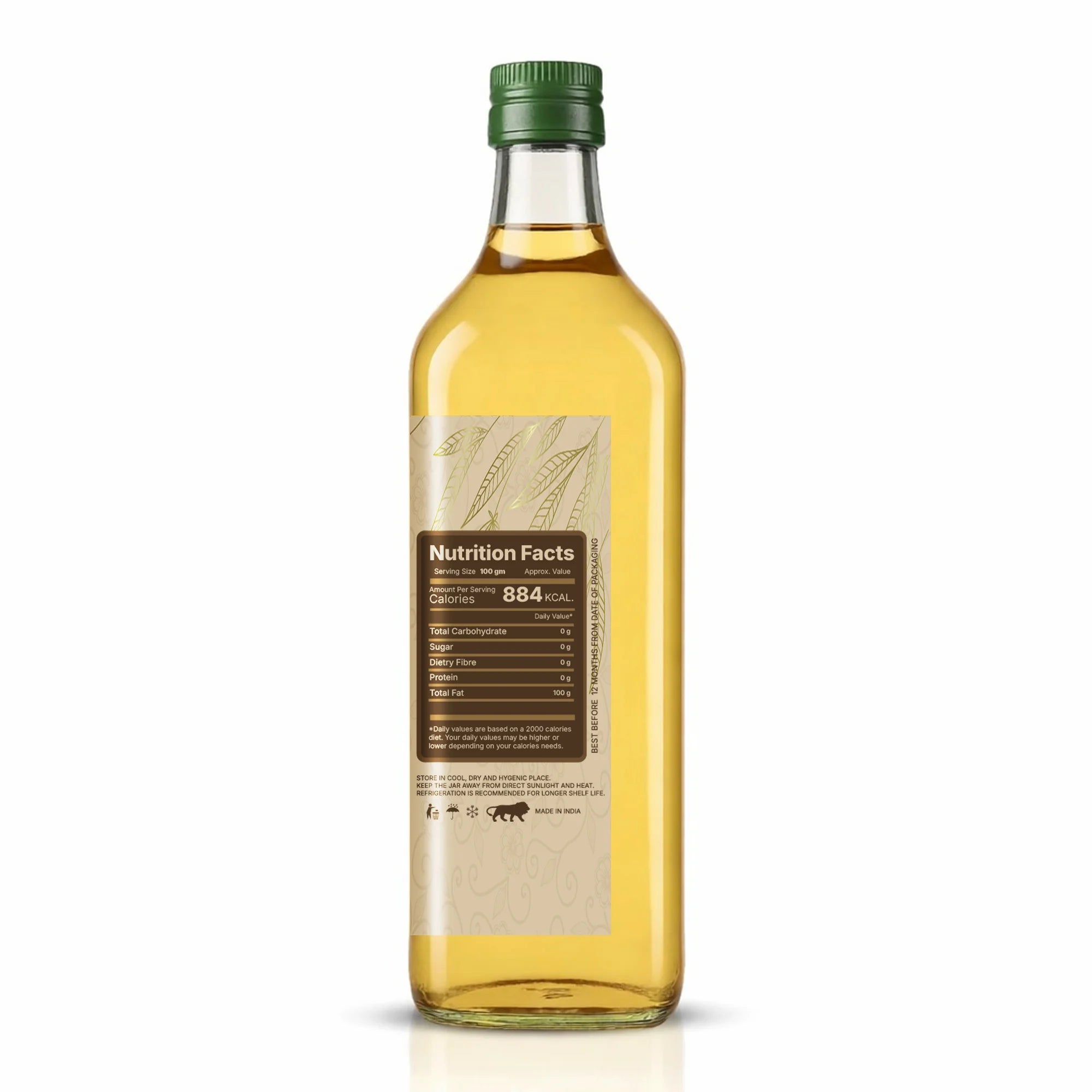Cold Pressed Sunflower Cooking Oil 500 ML Pure Light Daily Use Oil