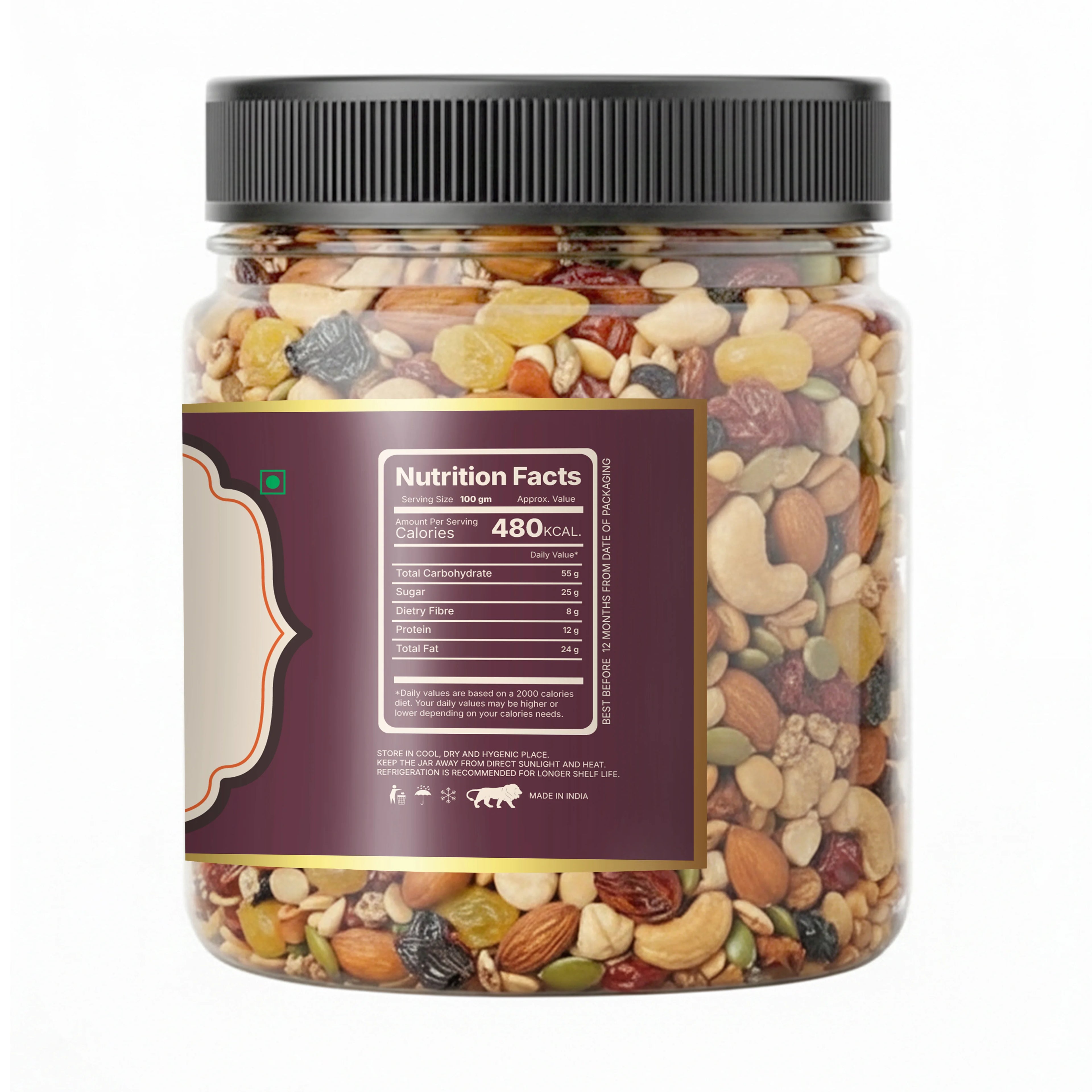 Tangy Trail Mix 250g Chatpata Nuts Seeds & Dried Fruits Mix