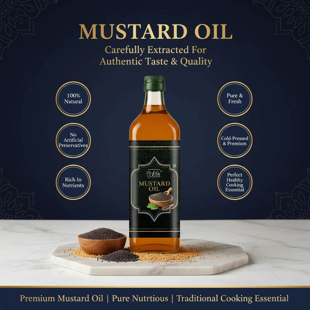 Kachi Ghani Mustard Oil 500 ML Cold Pressed Cooking Oil
