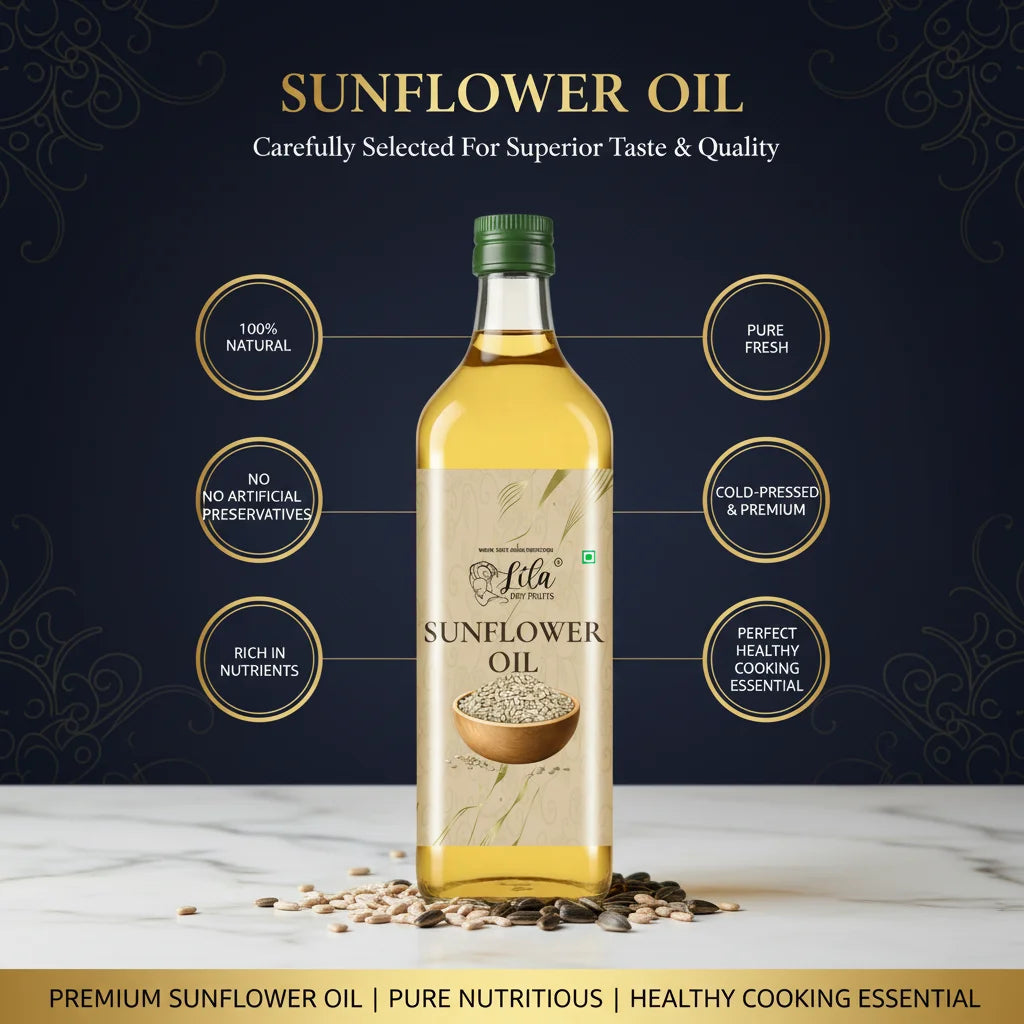 Cold Pressed Sunflower Cooking Oil 500 ML Pure Light Daily Use Oil