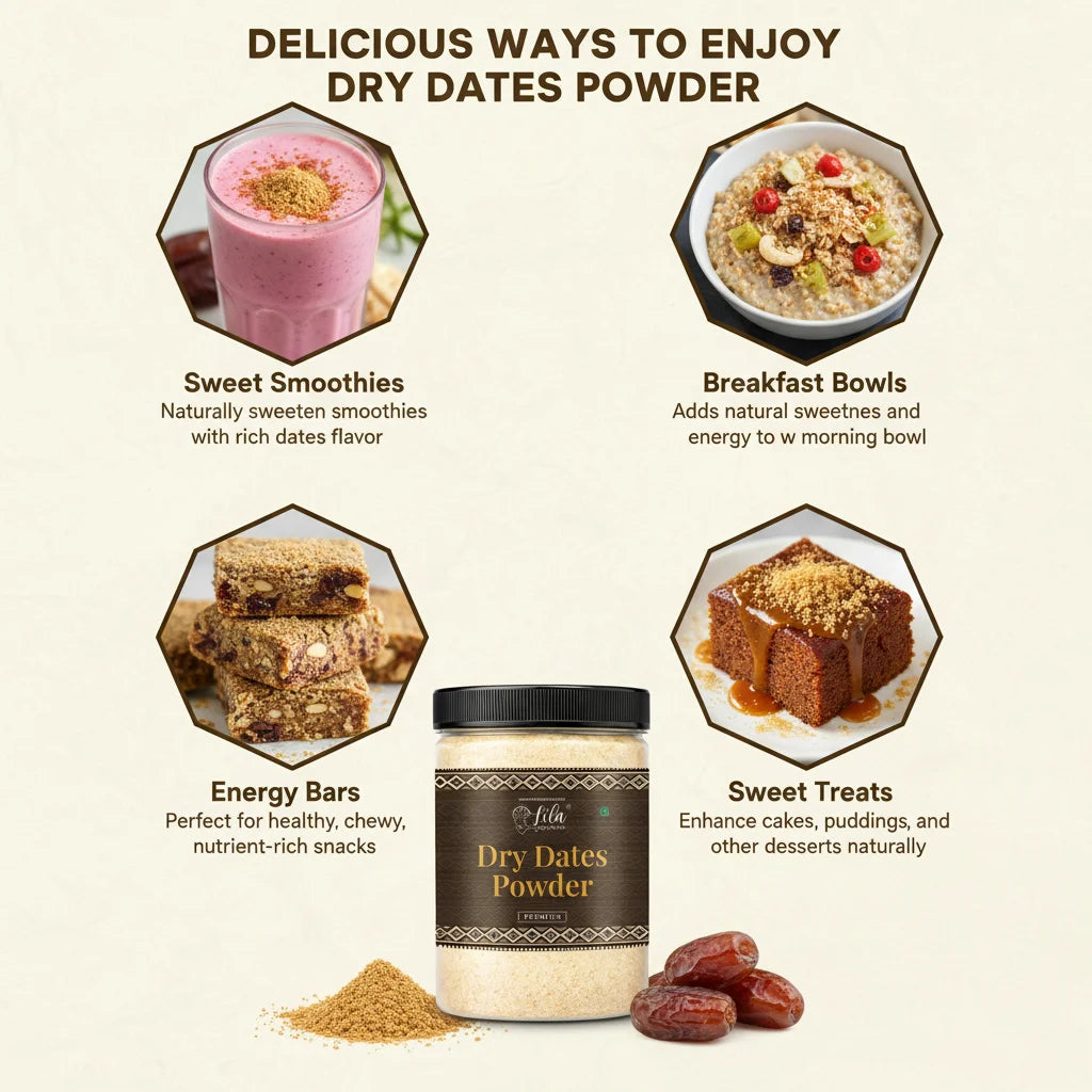 Dry Dates Powder 275g Natural Sweetener for Milk & Sweets