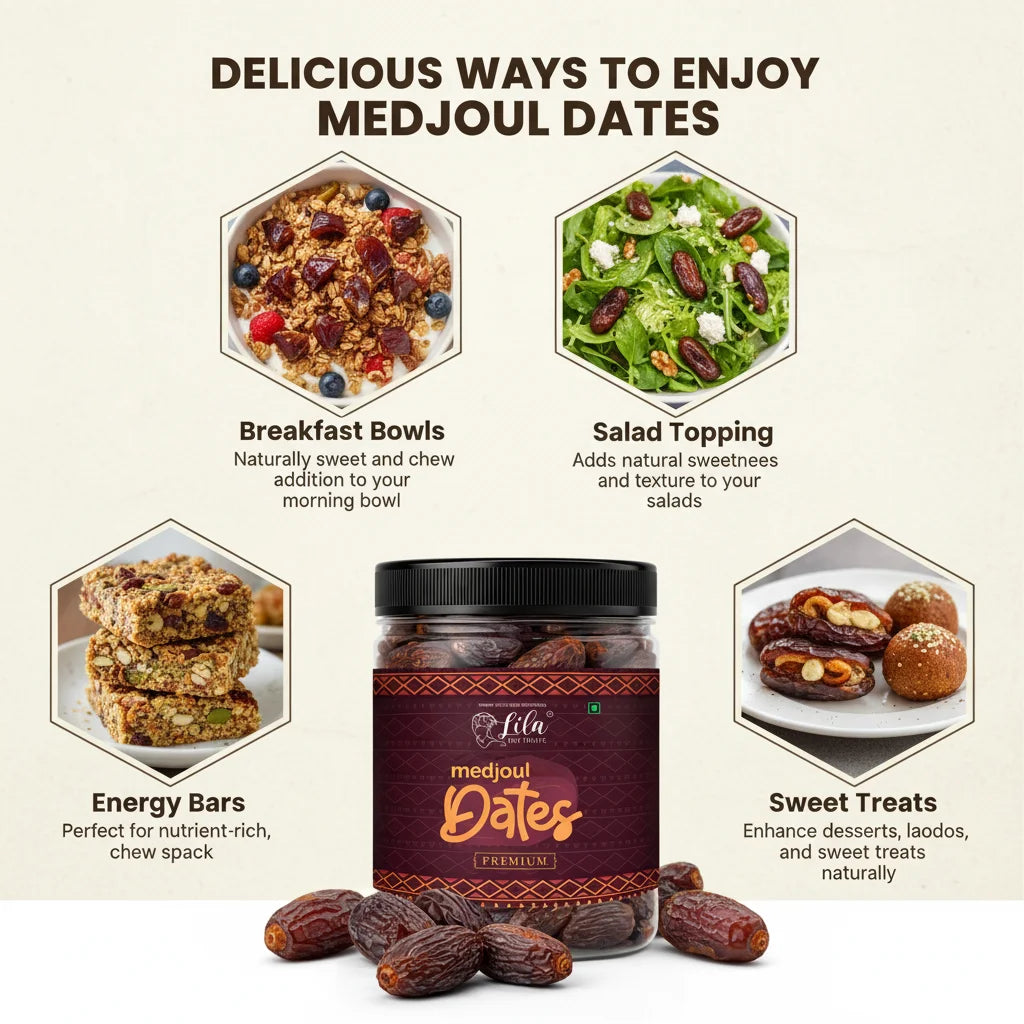 Premium Medjoul Dates 275g Soft Sweet Khajoor Natural Snack
