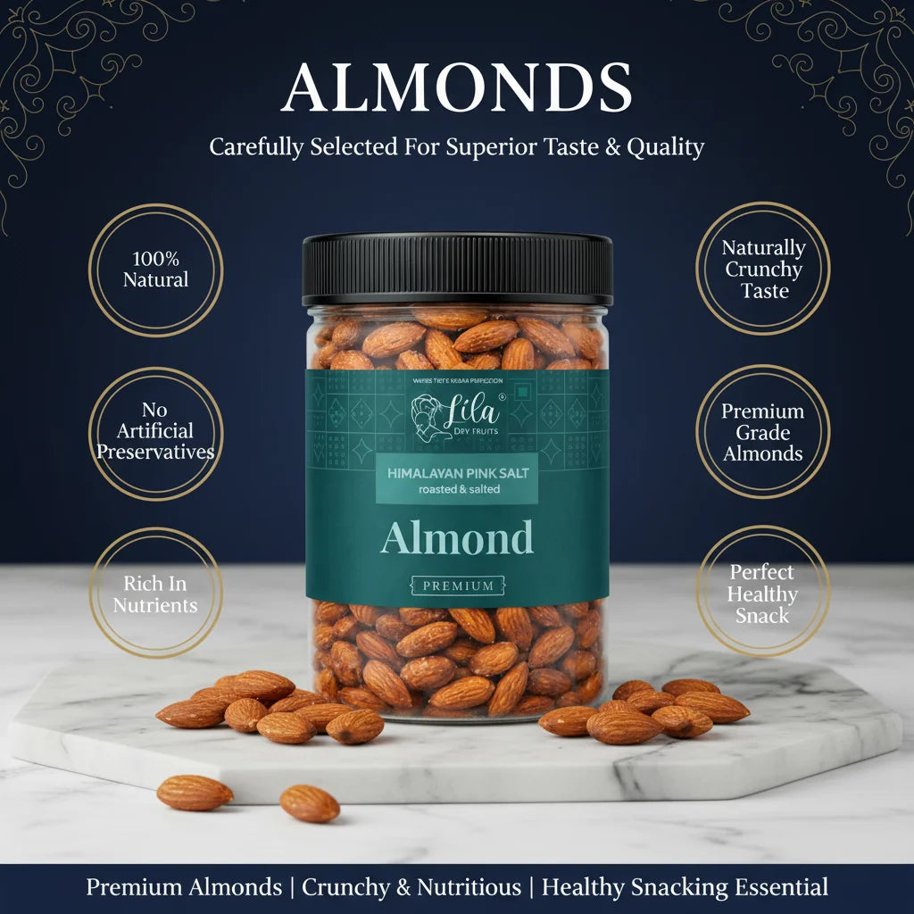 Roasted Almonds Himalayan Pink Salt Crunchy Snack 250g