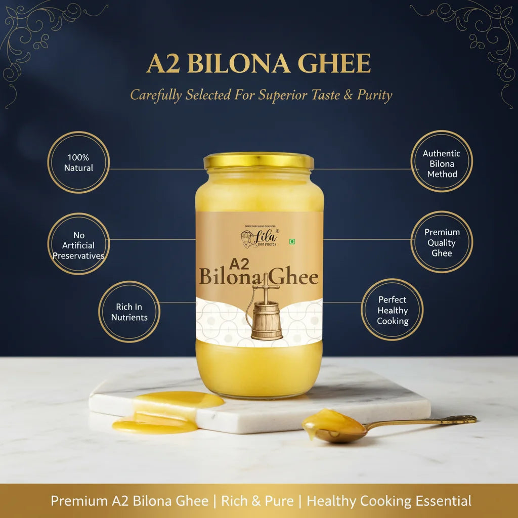 A2 Bilona Cow Ghee 500 ML and 1 Ltr Traditional Hand Churned Desi Ghee