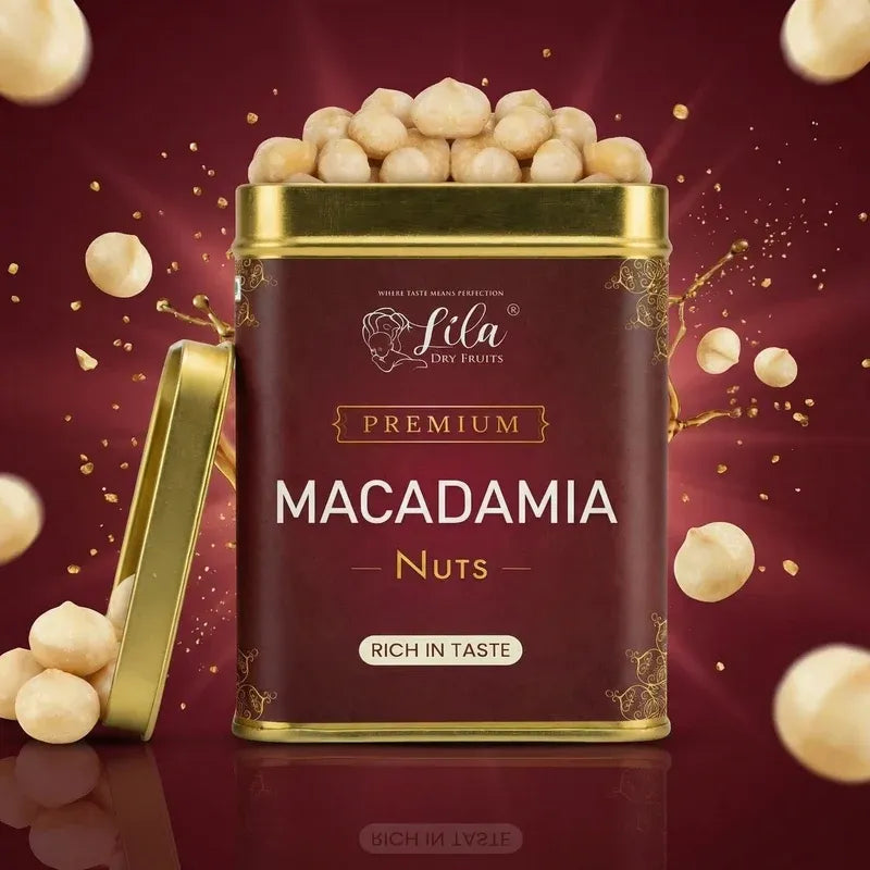 LILA DRY FRUITS Macadamia Nuts 275g | Premium Whole Keto Friendly Nuts