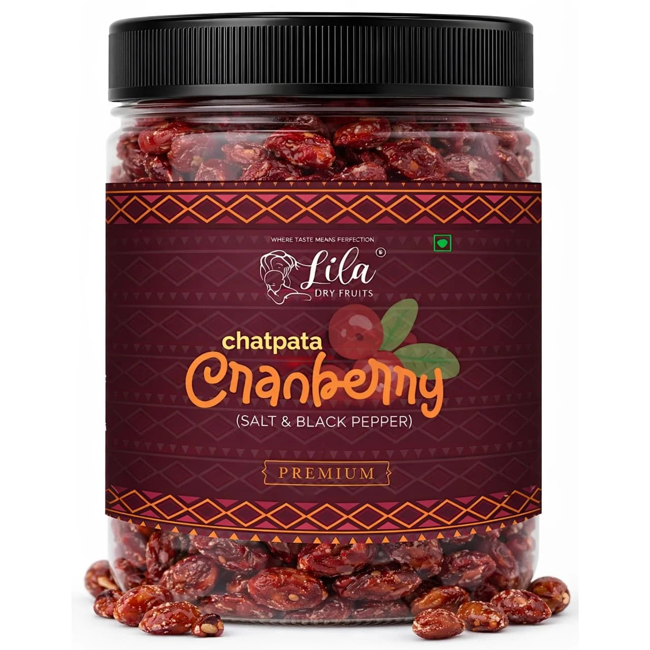Flavoured Cranberries 250g with Black Pepper & Pink Salt Snack