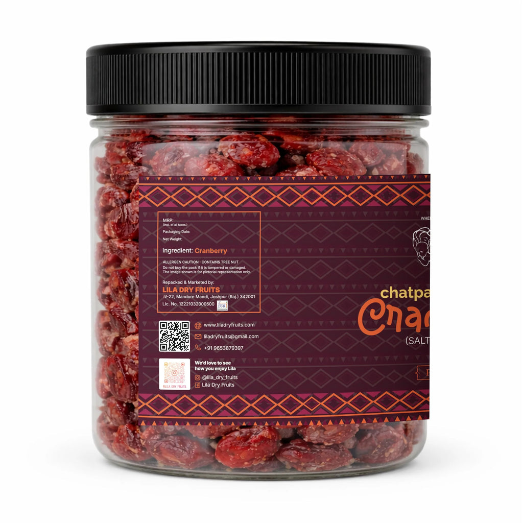 Flavoured Cranberries 250g with Black Pepper & Pink Salt Snack